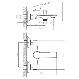 Смеситель для ванны и душа ESKO SAINT-PETERSBURG (SPb 54)
