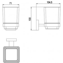 Стакан для зубных щеток Timo Selene (17033/17) золото матовое