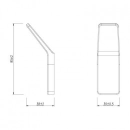 Крючок одинарный Lemark SMOOTH LINE для полотенец и халатов, хром (9711001)