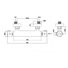 Термостат для ванны и душа ESKO Mikros (T3080)