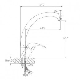 Смеситель для кухни Haiba (HB4115)