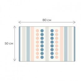 Коврик для ванной 1-ый Fixsen LOTUS, mix (розовый+синий+белый+серый), 50х80см (FX-8030W)