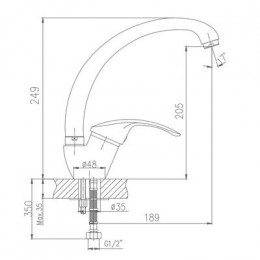 Смеситель для кухни Haiba (HB4121)