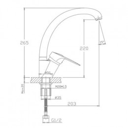 Смеситель для кухни Haiba (HB4104-2)