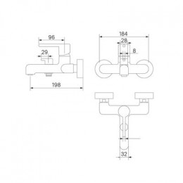 Смеситель для ванны, золотой матовый, Aiger, IDDIS (AIGMG00i02WA)