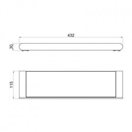 Полка стеклянная Timo Saona черное золото (13072/18)