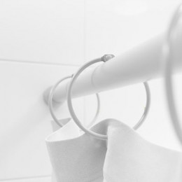 Набор колец для шторы в ванную комнату, металл, белый матовый, IDDIS, (RM02WHOi15)