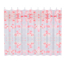 Шторка для ванны FASHUN розовые цветы (A8819)