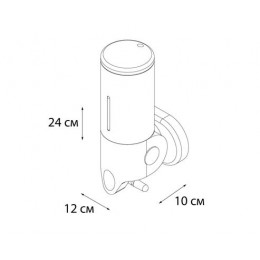 Дозатор для ж/м FIXSEN Hotel настенный 0,5 л пластик (FX-31012A)