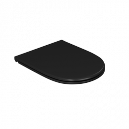 Унитаз подвесной безободковый D&K Matrix DT1396025, 490*370*360мм, сиденье микролифт, черный