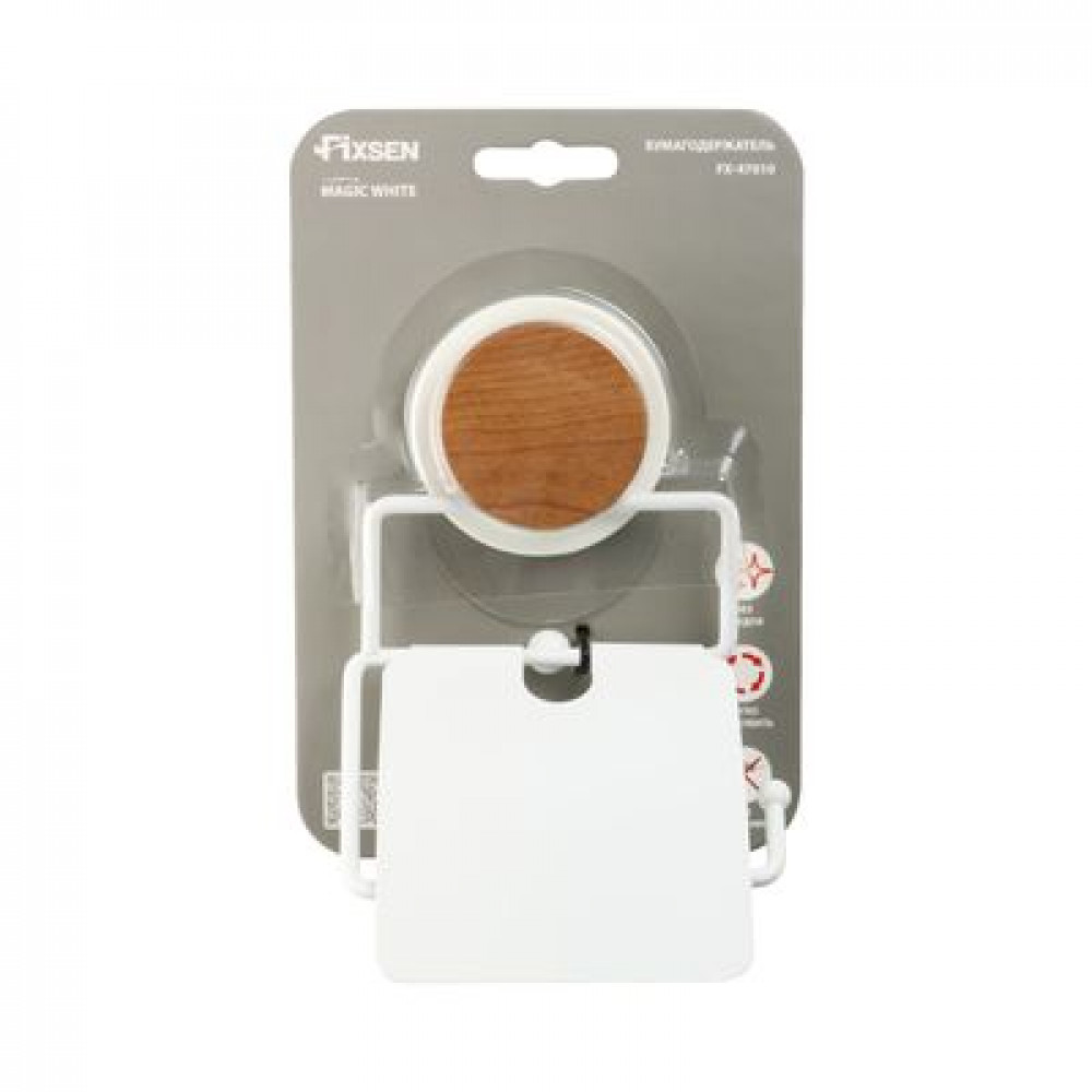 Бумагодержатель с крышкой Fixsen Magic White (FX-47010)