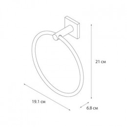 Полотенцедержатель кольцо Fixsen Lux Chrome (FX-15011)