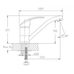 Смеситель для кухни Haiba (HB4536)