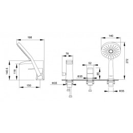 Смеситель для ванны Timo Lumi (4210/00Y chrome)