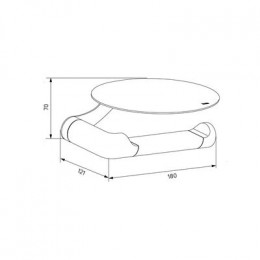 Бумагодержатель с овальной полкой IDDIS Noaчерный матовый (NOABL00i43)