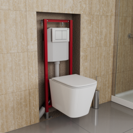 Инсталляция с белой клавишей D&K 400*165*1160мм (DI8640116)