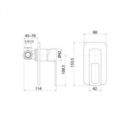 Встраиваемый смеситель с одним выходом IDDIS Slide (SLISB00i66)