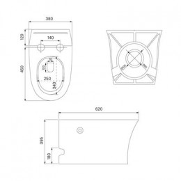 Приставной унитаз IDDIS Pulse с функцией импульсного смыва (PULIDSEi26)