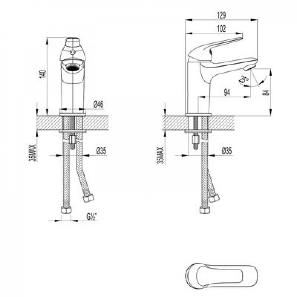 Смеситель Lemark Plus Advance для раковины (LM1231C)