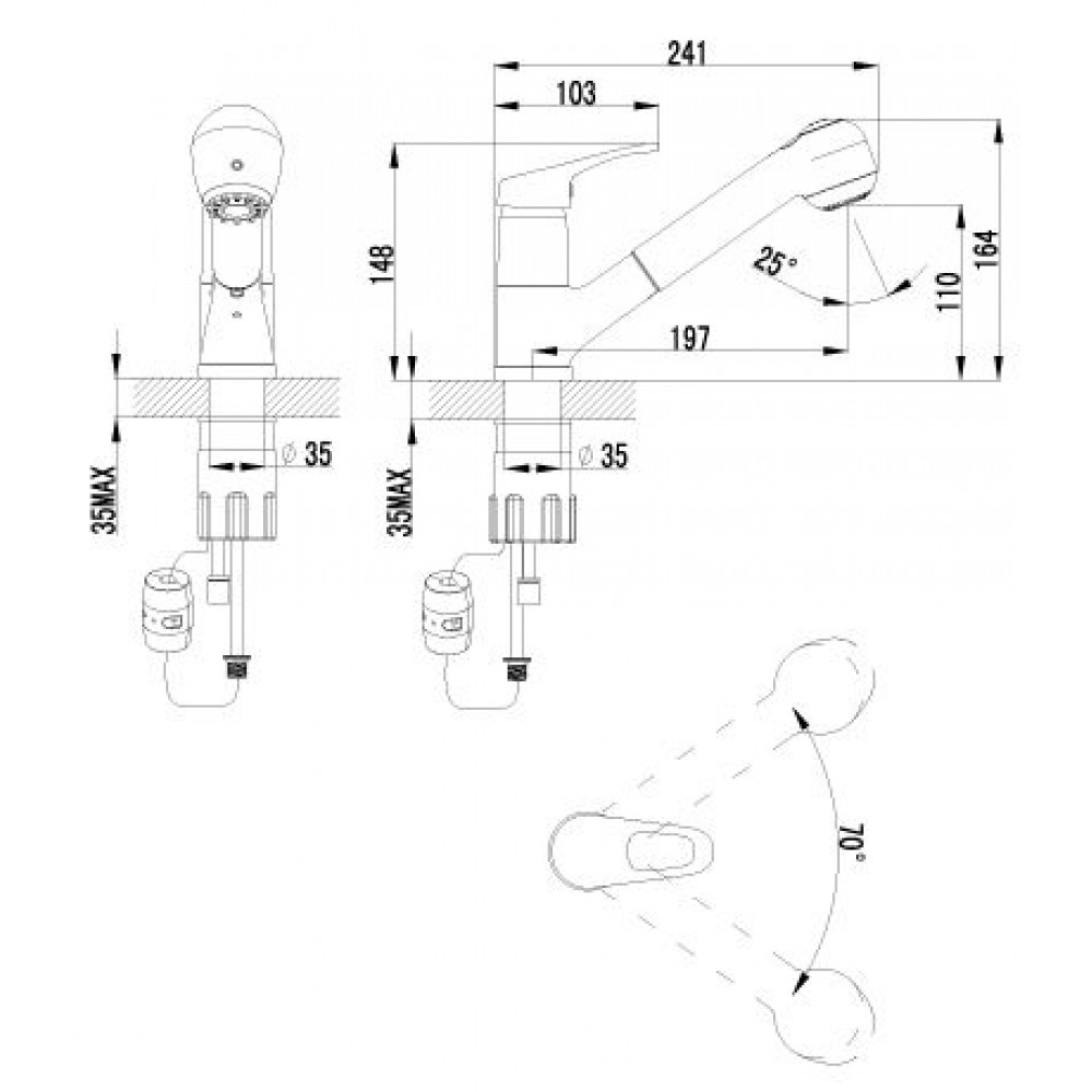 Смеситель для кухонной мойки Lemark Omega (LM3150C)