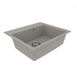 Кухонная мойка Lemark HANKA 570 врезная прямоугольная из кварцгранита цвет: Грей (9910015)