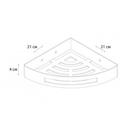 Полка FIXSEN Hotel угловая одноэтажная (FX-31003A)