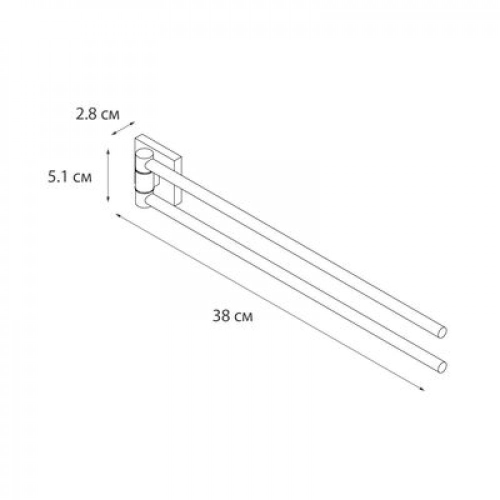 Полотенцедержатель рога 2-ой Fixsen Lux Satin, сатин (FX-16002A)