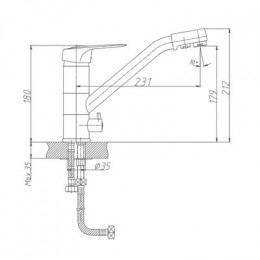 Смеситель для кухни Haiba (HB4304)