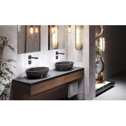 Смеситель Timo для раковины встроенный, сенсорный черный Selene (2073/03SM)