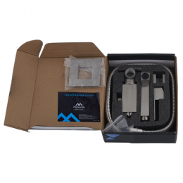 Смеситель квадратичный встраиваемый FASHUN в комплекте с гигиенической лейкой, сатин (A57804)