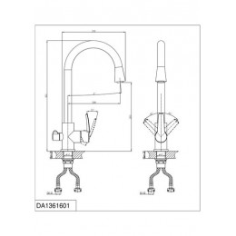 Смеситель для кухни DK Rhein.Valerius (DA1361601) с подключением к фильтру хром
