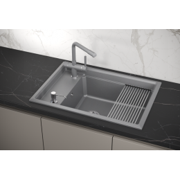 Кухонная мойка GRANULA Kitchen Space (7305, АЛЮМИНИУМ)