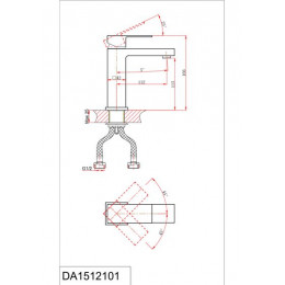 Смеситель для раковины DK серый графит Bayern.Liszt (DA1512106)