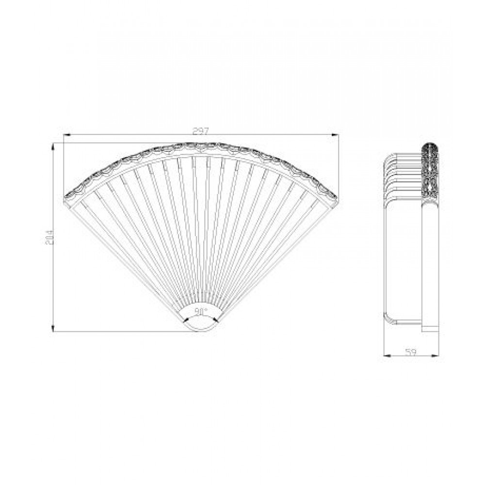 Полка угловая Lemark Jasmine LM6681ORB 1-ярусная Lemark Jasmine (LM6681ORB)