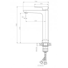Смеситель ESKO "Samara" для раковины, высокий (SMR25)