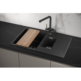 Кухонная мойка GRANULA ESTETICA (7808, ЧЁРНЫЙ)