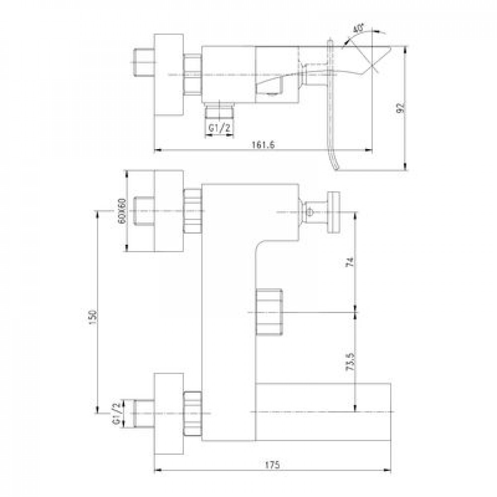 Смеситель для ванны Lemark Contest (LM5814CW)