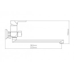 Смеситель ESKO "Mexico" для ванны, излив 300 мм, с аксессуарами (MX31)