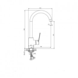 Смеситель для кухонной мойки с гибким изливом RUSH Siple (SI7335-60Grey)