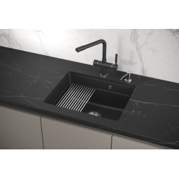 Кухонная мойка GRANULA Kitchen Space (5501U, ЧЁРНЫЙ)