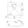 Кухонная мойка Lemark JANGA 540 прямоугольная из нержавеющей стали цвет: графит (9936111)