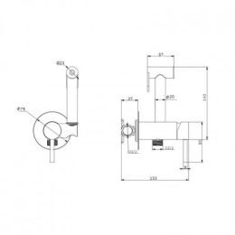 Гигиенический душ встраиваемый RUSH Capri (CA1435-98)