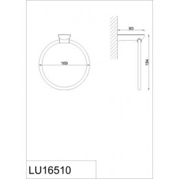 Полотенцедержатель кольцо Rush Luson (LU16510)