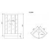 Душевая кабина Timo Standart Silver Fabric 100*100*220  (T-6600SF)