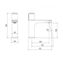 Смеситель для умывальника с инновационным управлением Push Control графит IDDIS Slide (SLIGMBTi01)