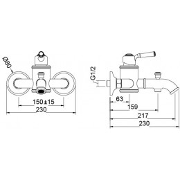 смесители для ванны и душа Timo Arisa (5314/03Y) черный