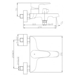 Смеситель для ванны ESKO "Doha" без аксессуаров (DH54)