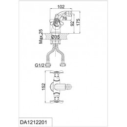 Смеситель для биде DK Hessen Documenta (DA1212201)