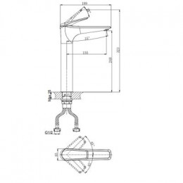 Смеситель для умывальника RUSH Nevis (NE1735-11blаск)