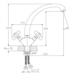Смеситель для кухни Haiba (HB4218)